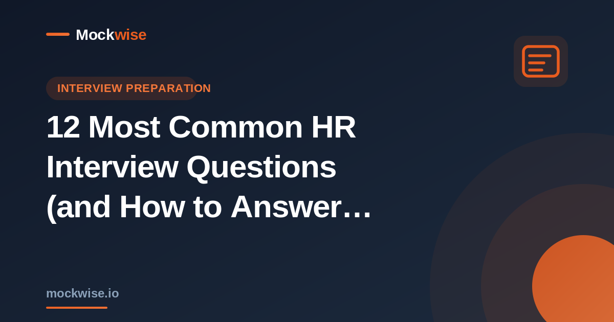 12 Most Common HR Interview Questions (and How to Answer Them ...